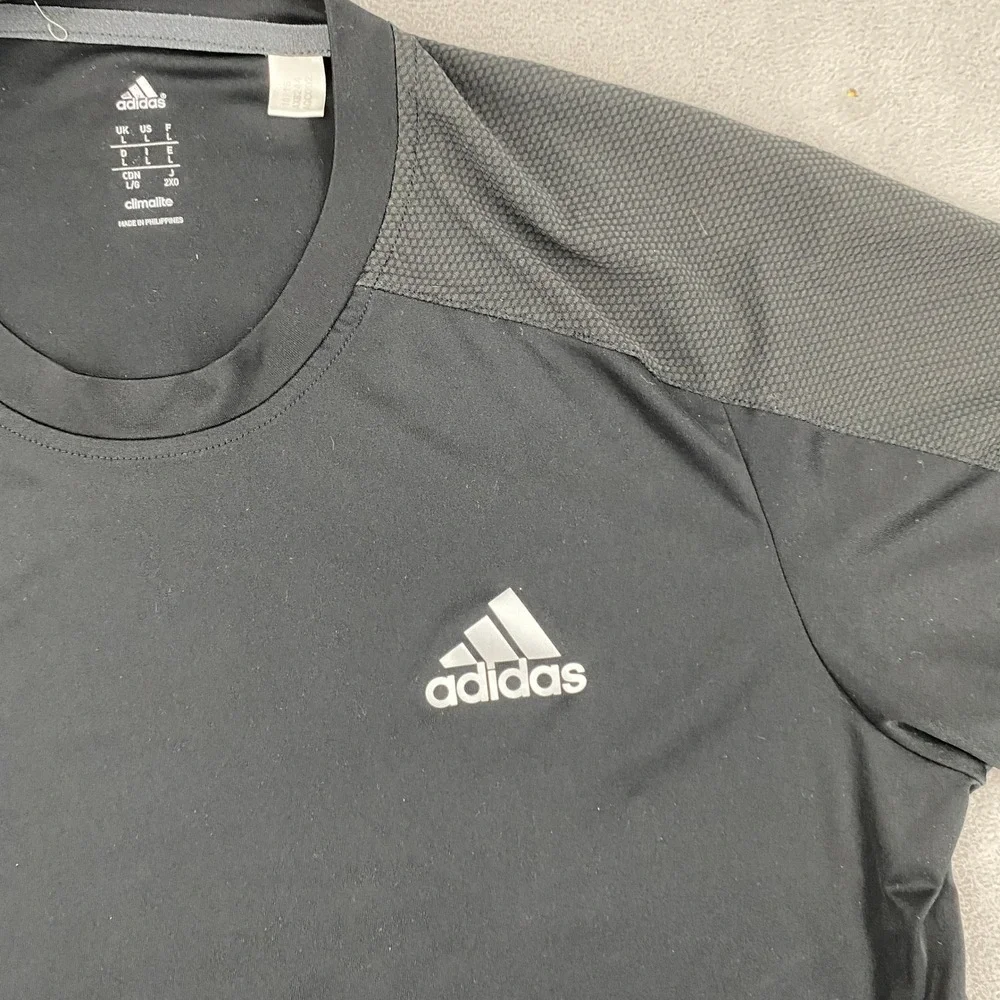 Adidas Mens Climalite Short Sleeve Training Shirt Black AX8244 Size Large